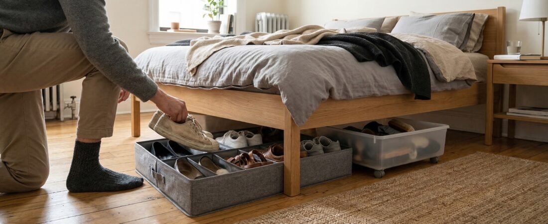 How to Store Shoes Under the Bed in Small Apartments