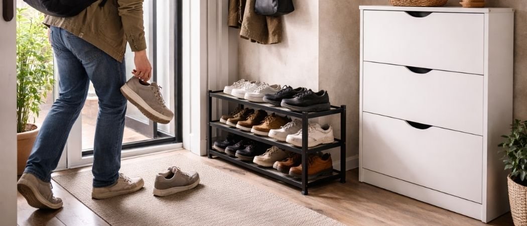 How to Organize Shoes in a Small Apartment Entryway